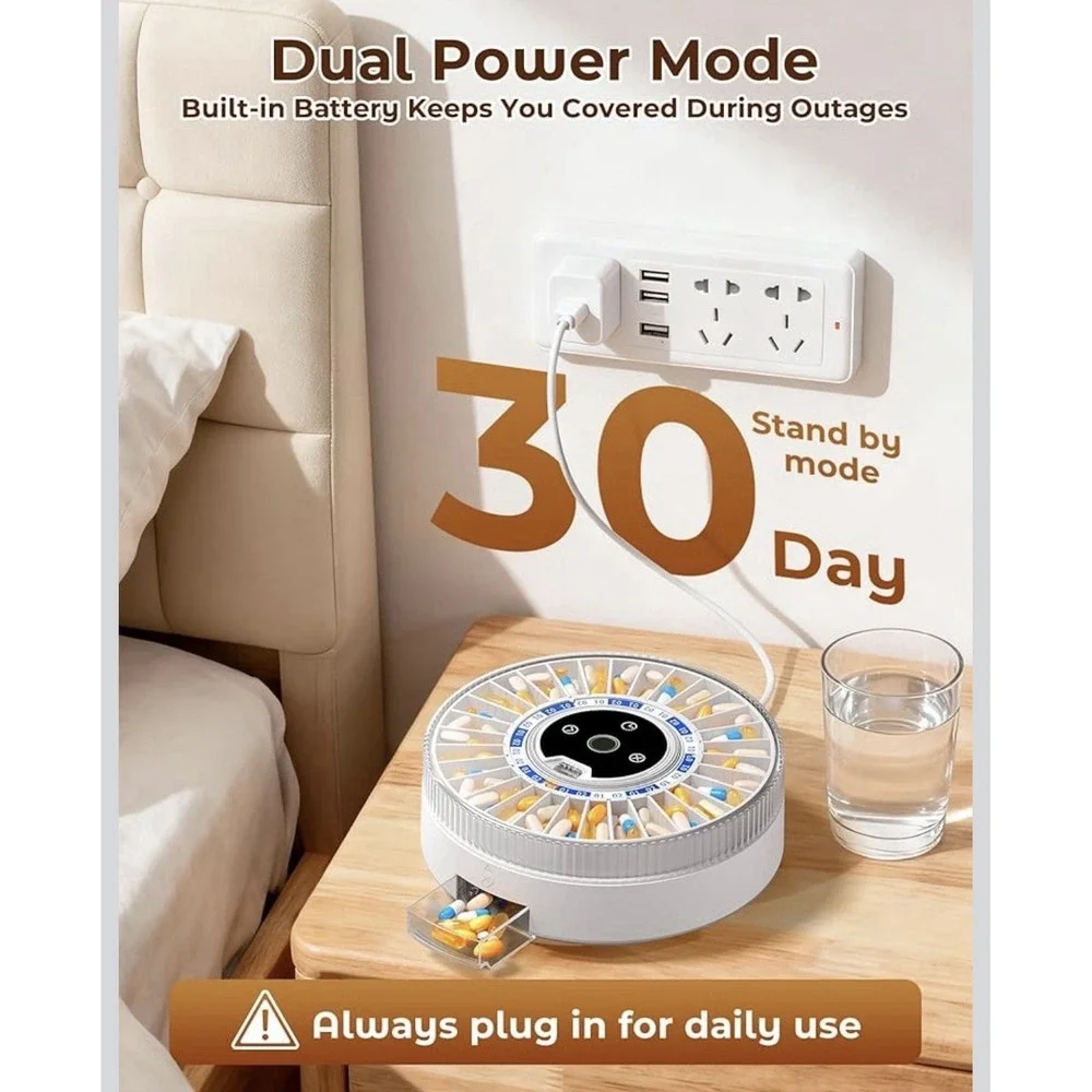Betife Automatic Pill Dispenser for Elderly with Alarm – 31-Day